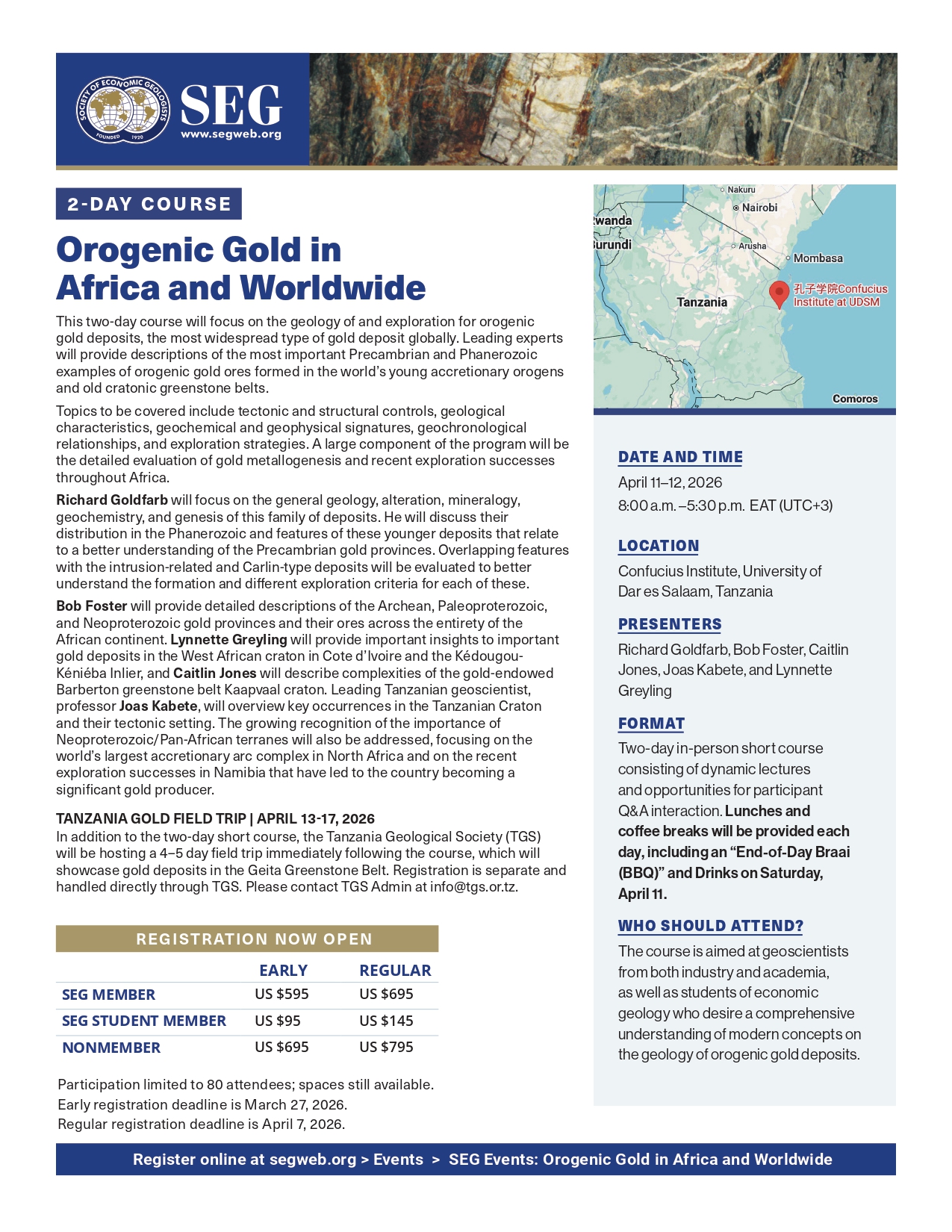 Orogenic Gold Course Poster